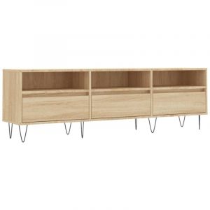 VidaXL Meuble tv chêne sonoma 150x30x44,5 cm bois d'ingénierie - Chêne sonoma