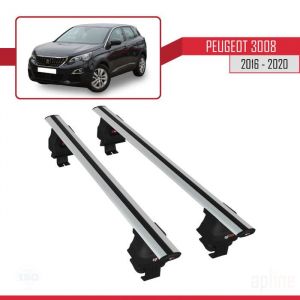 Barres de toit - ACE-4 - Compatible Peugeot 3008 - Aluminium - Gris - Charge utile < 300 kg