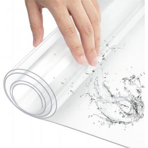 Nappe Transparente Imperméable. Film de Protection pour Table en pvc. Épaisseur 1mm. 90x180cm - Woltu