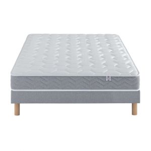 Ensemble Matelas Douces Nuits Hydros Mousse HR 35 kg/m3 + Sommier Base Morpho 140x190