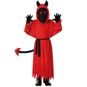 Ptit Clown Costume Halloween enfant Diable rouge en taille 5 à 6 ans (x1) REF/22065 (Fille ou Garçon)