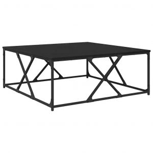 VidaXL Table Basse Ch&ecirc;ne Noir 100 X 100 X 40 Cm Bois D'ing&eacute;nierie