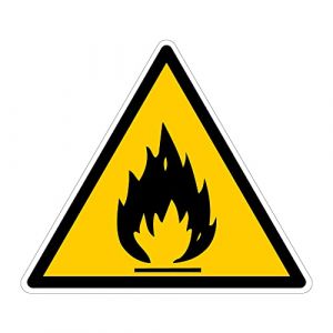 Signaletique.biz France - Panneau Danger Mati&egrave;res Inflammables (C0042T). Panneau Danger. Autocollant Danger Mati&egrave;res Inflammables ou panneau pvc