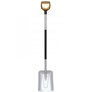 Fiskars Pelle pour soulever et déplacer les Matériaux en Vrac et la Neige, longueur : 130 cm, Lame renforcée en Acier au bore, Noir/orange, Xact, 1066731