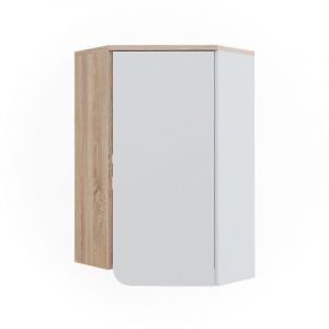 Armoire murale Karen, Sonoma/blanc, 50x75cm avec porte et compartiments ouverts, Vicco