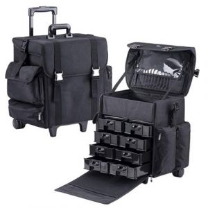 Kuster Valise Trolley Pro tissu matelassée Noire