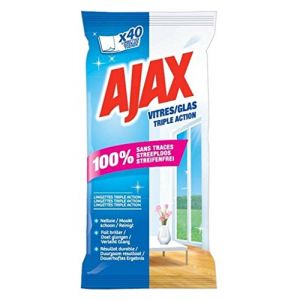 Ajax 40 Lingettes Vitres Triple Action