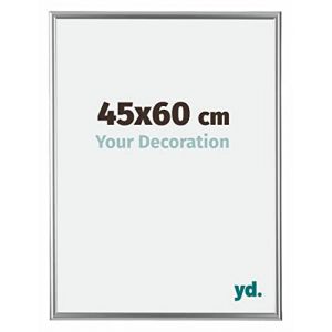 Your Decoration - 45x60 cm - Cadres Photos en Plastique Avec Verre acrylique - Anti-Reflet - Excellente Qualité - Argent - Cadre Decoration Murale