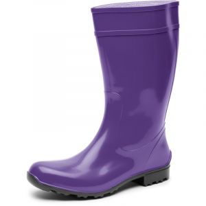 Ladeheid Bottes de Pluie Femme en Caoutchouc PVC avec Semelle Ext&eacute;rieure Antid&eacute;rapante 100% Imperm&eacute;able Chaussures pour Femmes r&eacute;sistantes &agrave; l'eau