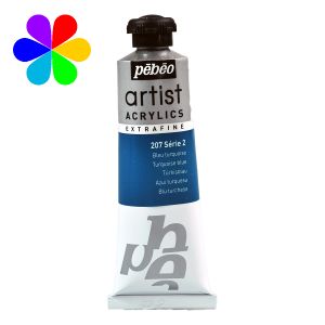 Image de Pebeo Peinture acrylique extra fine Artist 37 ml 207 - Bleu turquoise