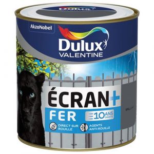 Dulux Valentine Peinture fer brillant écran+ 500 mL - gris foncé - Peinture antirouille, Peinture métal