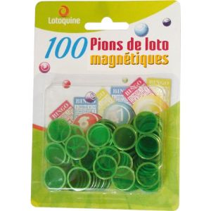 Image de Sachet de 100 pions magnétiques de loto vert