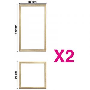 99déco - Lot de 2 kits pour moulures de porte en bois - 100% pefc - à doucine - Prêt à coller et peindre