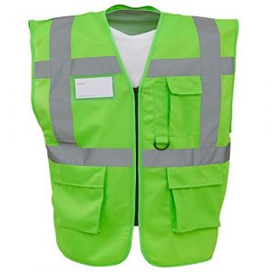 Yoko Gilet de s&eacute;curit&eacute; haute visibilit&eacute; - Unisexe (M) (Vert citron) - UTBC1267
