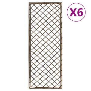 VidaXL Treillis de jardin 6 pcs 30x120 cm Saule