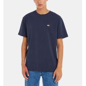 Tommy Jeans T-shirt droit en coton drapeau siglé Bleu - Couleur Bleu - Taille L