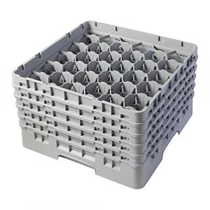 Cambro Camrack 30S958 Lot de 2 paniers en polypropyl&egrave;ne avec 30 compartiments Gris 7,94 cm de diam&egrave;tre 25,7 cm de hauteur