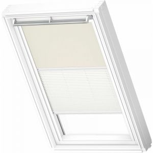Velux Original Store Duo Occultant et Tamisant (DFD), Cadre Blanc, SK06 - Beige Clair