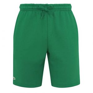 Lacoste Short homme en molleton gratté de coton biologique Taille M Vert