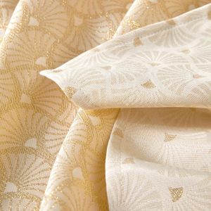 Nappe en polyester beige 150x350