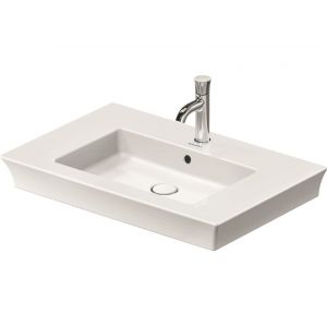 Duravit Plan vasque à poser en céramique WonderGliss 75 x 49 cm blanc White Tulip
