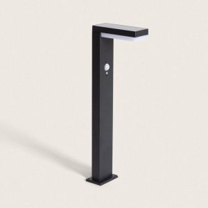 Balise Extérieure Led Solaire Sur Pied 2w 50cm Aluminium Avec Détecteur De Mouvement Goran Noir