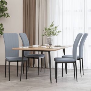 VidaXL Chaises de salle à manger 4 pcs Gris clair Velours Gris clair