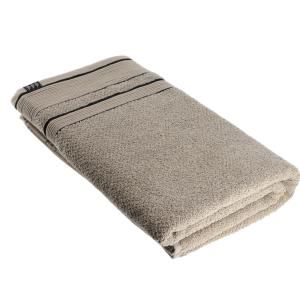 Serviette de bain (90 x 150 cm) Black Line Gris ficelle / noir