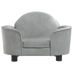 VidaXL Lit pour chien gris clair 66x40x45 cm velours