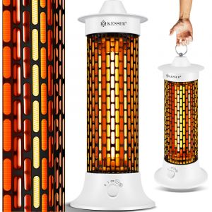 Chauffage radiant sur pied Chauffage infrarouge 1200W Chauffage radiant Chauffage efficace en énergie Intérieur avec oscillation 360° Chauffage