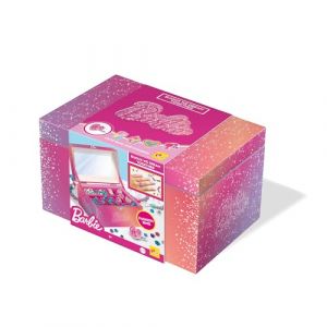 Lisciani – Barbie – Coffret Bijoux We Dream Together – Boîte à Bijoux à Créer pour Enfants Dès 5 Ans – Activité Manuelle sans Écran – Motricité Fine, Créativité et Rangement – Kit Perles et Breloques