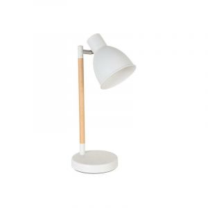 Corep Lampe Bois & Metal Mila Blanc