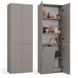 Meuble De Salle De Bain Argile, Largeur : 60 Cm, Hauteur : 174 Cm, Profondeur : 30 Cm,