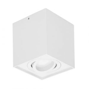 Adviti CAROLIN DLS GU10 Downlight Spot Plafonnier en Applique max 35W IP54 Carré Aluminium