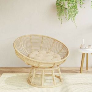 VidaXL Coussin rond beige &oslash; 60 x11 cm tissu oxford