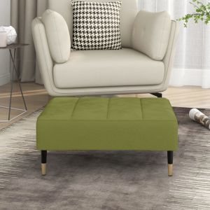 VidaXL Repose-pied Velours 78x56x32 cm Vert clair - Vert