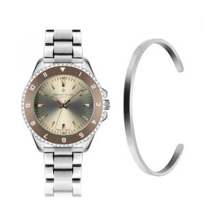 Montre et bracelet en argent Philipp Blanc Avenches