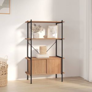 VidaXL Étagère à 4 niveaux armoire 80x40x130cm Acier bois d'ingénierie