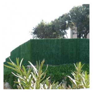 Jet7Garden Haie v&eacute;g&eacute;tale artificielle 126 brins Supra - Thuyas, Longueur 9 m, Hauteur 1.80 m Vert moyen / Vert fonc&eacute;