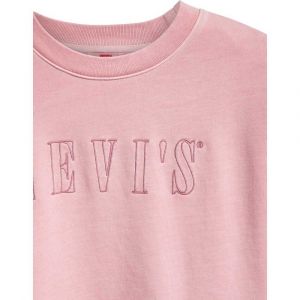 Image de Levi's Graphic Diana Crew Maillot de survtement, Serif Outline Garment Dye Blush, M Femme