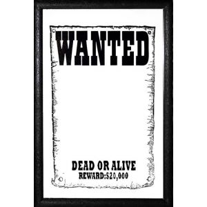 Close Up WANTED MIROIR "dead or alive"