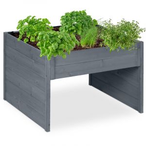Relaxdays Garage pour robot tondeuse, toit qui peut accueillir vos trésors verts, h x l x p : 52,5 x 79 x 74 cm, gris