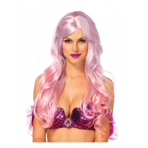 Leg avenue Perruque luxe rose sirène femme - Couleur Rose - Taille Taille Unique