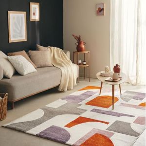 Nazar Tapis g&eacute;om&eacute;trique &agrave; poils ras - multicolore - 200x290 cm