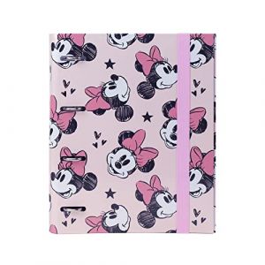 Classeur à anneaux Minnie Mouse A4 rose (26 x 32 x 4 cm)