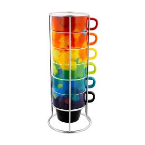 Tour de tasses cappucino - Caf&eacute; cino des artistes Palette - Pylones