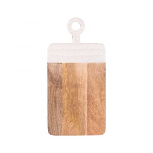 Table passion Planche à couper 42x20 cm blanche en bois