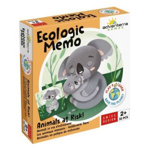 Jeux Éducatifs - Geomag - Ecologic Memo Animals At Risk - Jeu De Mémoire - Animaux En Voie De Disparition - Association Bébé/Parent