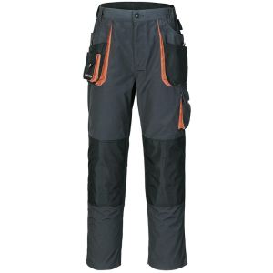 Terratrendjob Pantalon à genouillères de travail - 50 - Gris-Noir-Orange