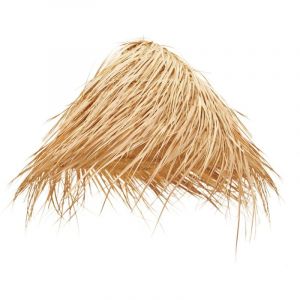 Homemaison Suspension luminaire en Rotin - Abat-jour cône à franges naturel - 40 x 40 cm - artisanat marocain - Couleur Naturel